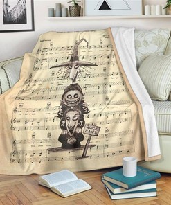 Lyric Grim Grinning Ghost Shock Sherpa Fleece Blanket Gifts for Family, for Couple