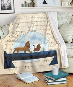 Lyric Hakuna Matata Lion King Sherpa Fleece Blanket Gifts for Family, for Couple