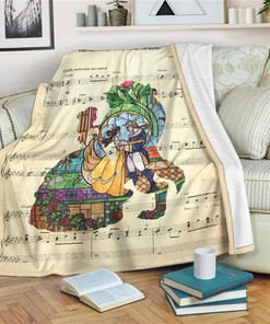 Lyric Song Beauty and The Beast Sherpa Fleece Blanket Gifts for Family, for Couple