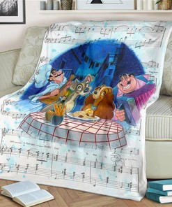 Lyric Song Lady And The Tramp Sherpa Fleece Blanket Gifts for Family, for Couple