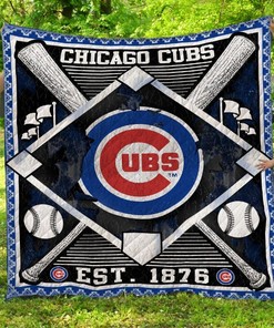 MLB Chicago Cubs Quilt Blanket Bedding Set Gifts for Fans