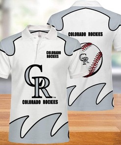 MLB Colorado Rockies Print Casual Summer Short Top Branding Trends 3D Polo Shirt