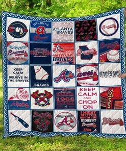 MLB Team Atlanta Braves Quilt Blanket Bedding Set