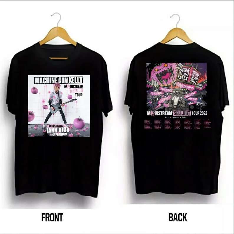 Machine Gun Kelly Mainstream Sellout Tour 2022 Double Sided T-Shirt
