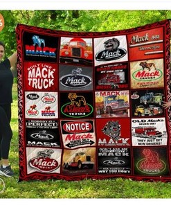 Mack-Trucks Quilt Blanket Bedding Set for Home Décor