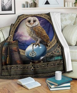 Magic Owl Owl Lover Sherpa Fleece Blanket Gifts for Family, for Couple