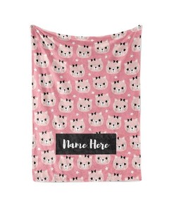 Magical Moon and Unicorn - Personalized Custom Blanket With Your Child's Name Sherpa Fleece Blanket Gifts for Family, for Couple