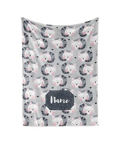 Magical Pink Unicorn - Personalized Custom Blanket With Your Child's Name Sherpa Fleece Blanket Gifts for Family, for Couple