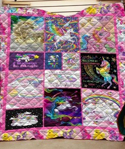 Magical Unicorn Quilt Blanket Bedding Set F for Home Décor