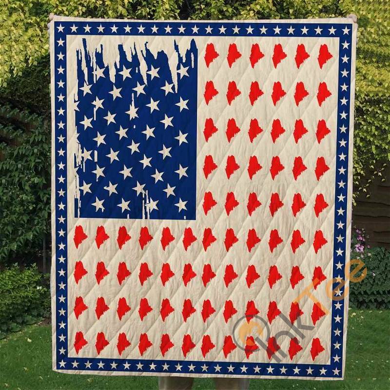 Maine Quilt Blanket Bedding Set With Pilliwcases Option Gifts For Lover
