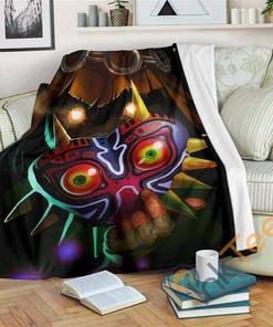 Majora's Mask 3d Zelda Sherpa Fleece Blanket Gifts for Family, for Couple