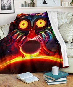 Majora's Mask Legend Of Zelda Game Sherpa Fleece Blanket Gifts for Family, for Couple