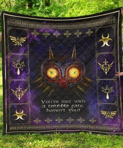Majoras Mask The Legend Of Zelda Quilt Blanket Bedding Set