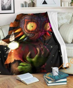 Majora's Mask Zelda Talt Fairy Sherpa Fleece Blanket Gifts for Family, for Couple