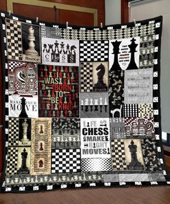 Make Your Move Chess Quilt Blanket Vd14