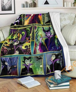 Maleficent Cartoon Fleece Gift Idea Sherpa Fleece Blanket Gifts for Family, for Couple