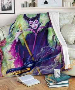 Maleficent Sherpa Fleece Blanket Gifts for Family, for Couple