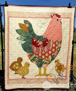 Mama Hen Quilt Blanket Bedding Set