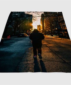 Man Sherpa Fleece Blanket Gifts for Family, for Couple