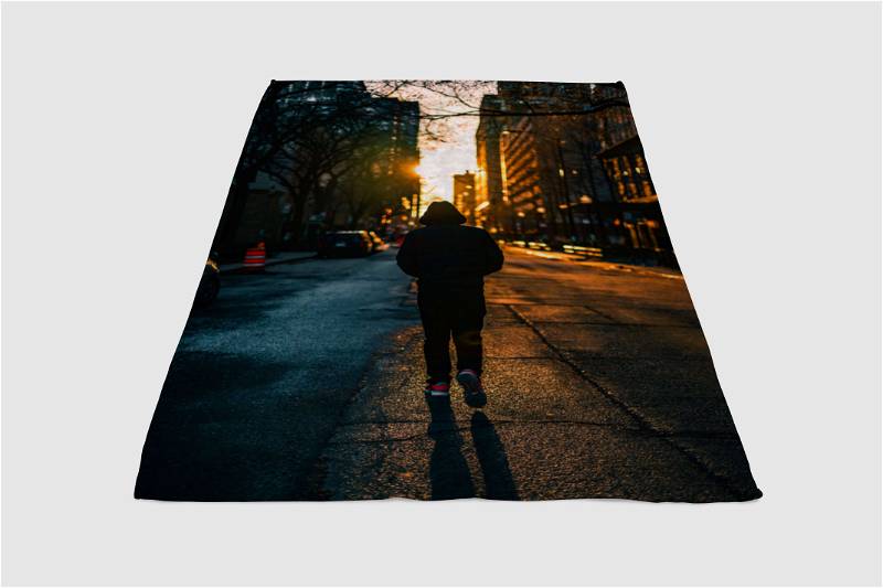 Man Sherpa Fleece Blanket Gifts for Family, for Couple