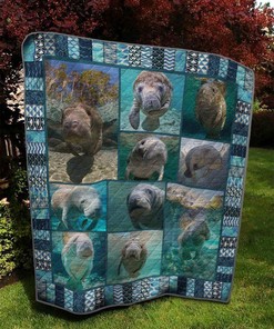 Manatee Quilt Blanket Bedding Set for Home Décor