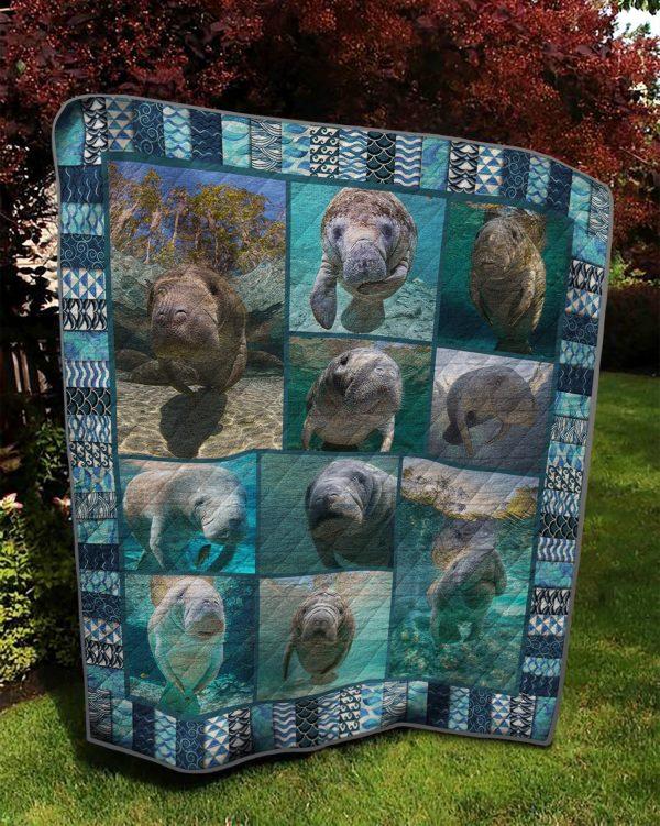 Manatee Quilt Blanket Bedding Set for Home Décor