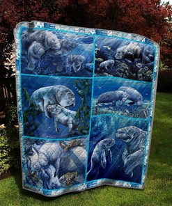 Manatees Bs23 7 Quilt Blanket Bedding Set for Home Décor