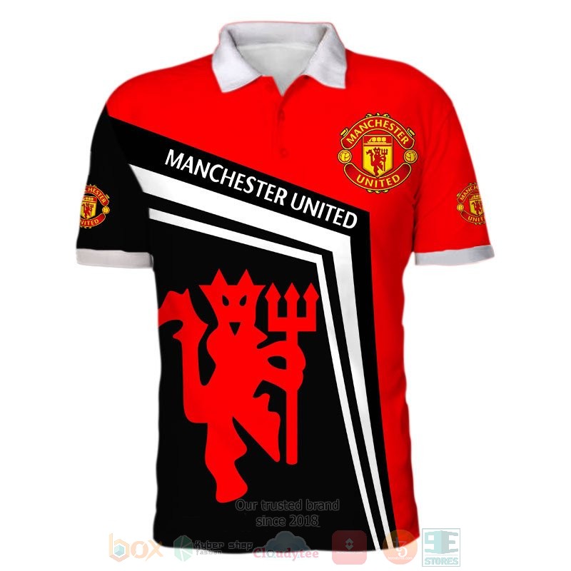 Manchester United Red Black Polo Shirt V5 Bluefink