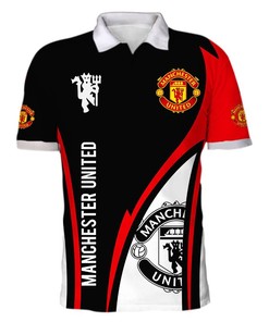 Manchester United Red Black Polo Shirt V6