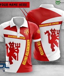 Manchester United Red White Mascot Polo Shirt V3