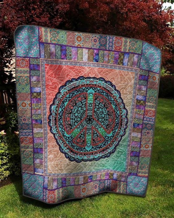 Mandala Peace Quilt Blanket Bedding Set for Home Décor