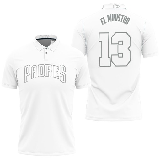Manny Machado El Ministro San Diego Padres Player White 2019 Jersey Inspired Style 3D All Over Print Polo Shirt