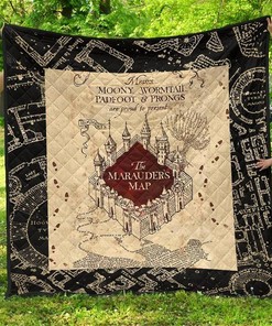 Marauders Map For Harry Potter Fan Gift Quilt