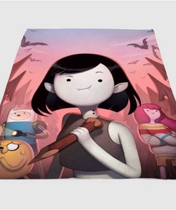 Marceline Cute Adventure Time Sherpa Fleece Blanket Gifts for Family, for Couple