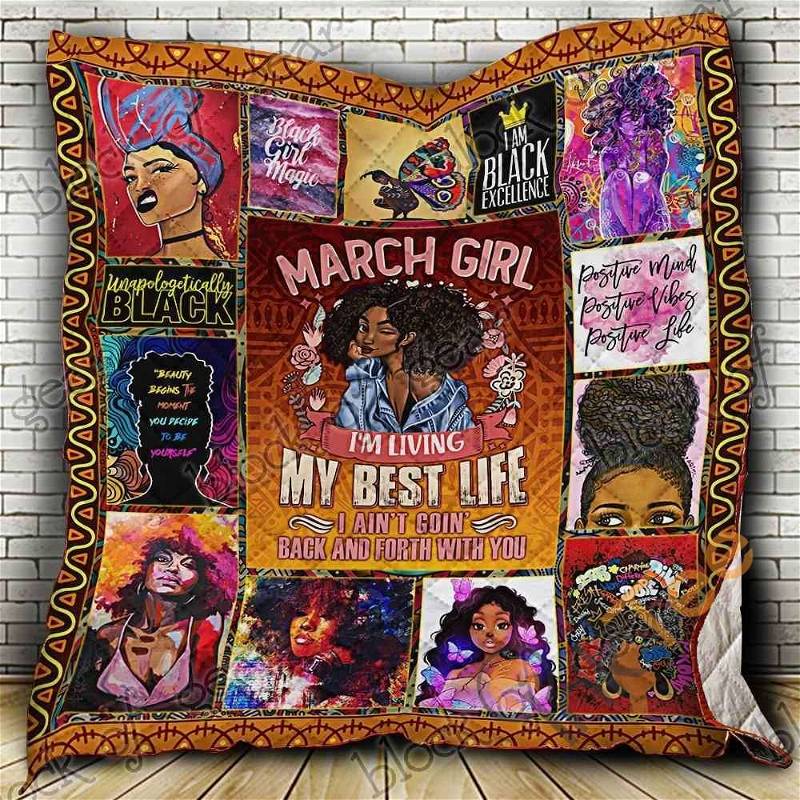 March Girl Quilt Blanket Bedding Set
