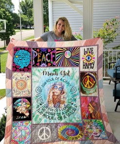 March Hippie Girl Quilt Blanket Bedding Set for Home Décor