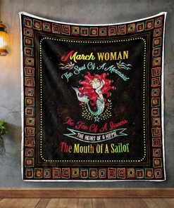 March Woman The Soul Of A Mermaid Quilt Blanket Bedding Set