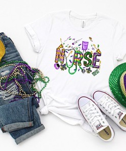 Mardi Gras Nurse Shirt, Mardi Gras Nurse, Mardi Gras Shirt, Leopard Shirt, Mardi Grass Festival Shirt, Mardi Carnival Shirt