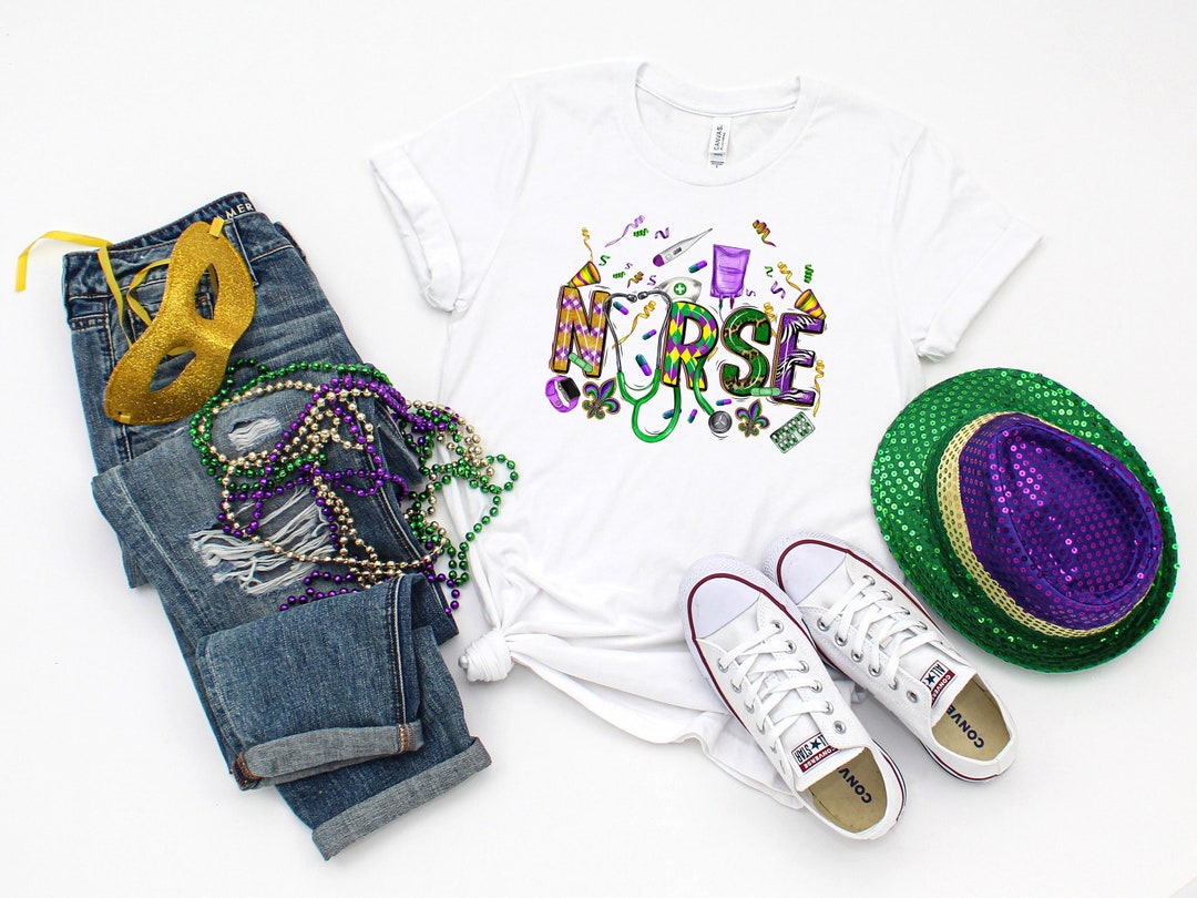 Mardi Gras Nurse Shirt, Mardi Gras Nurse, Mardi Gras Shirt, Leopard Shirt, Mardi Grass Festival Shirt, Mardi Carnival Shirt