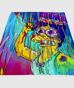 Marge Simpson Sherpa Fleece Blanket Gifts for Family, for Couple
