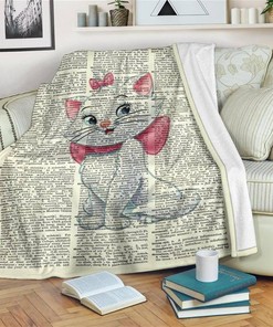 Marie Aristocats Sherpa Fleece Blanket Gifts for Family, for Couple