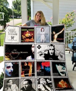 Marilyn Manson Quilt Blanket Bedding Set for Home Décor