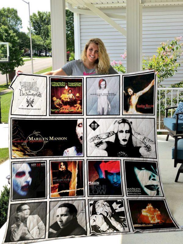 Marilyn Manson Quilt Blanket Bedding Set for Home Décor
