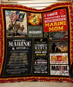 Marine Mom Quilt Blanket Bedding Set for Home Décor