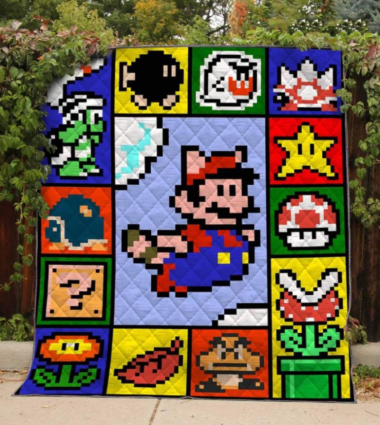Mario Quilt Blanket Bedding Set for Home Décor