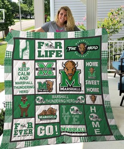 Marshall Thundering Herd Ncaa Quilt Blanket Bedding Set