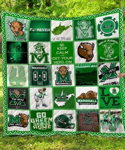 Marshall Thundering Herd Quilt Blanket Bedding Set