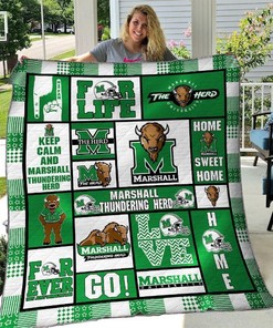 Marshall Thundering Herd Quilt Blanket Bedding Set Gifts for Fans