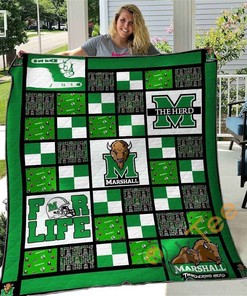 Marshall Thundering Herd V1 Quilt Blanket Bedding Set