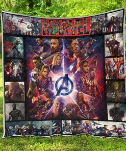 Marvel Avengers Endgame Premium While Quilt Blanket Bedding Set
